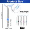7 PCS Water Flosser Replacement Tips for Waterpik, for Plaque Seeker Tips for Waterpik and Other Oral Irrigators, for Cleaning Tooth Implants Crowns and Bridges view 2