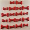 18 x Edible 3D 44mm Dog bones bone, icing toppers, cake cupcakes decorations T037 (Red) view 2