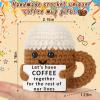 Coffee Lover Valentines Day Gifts for Couples Women, I Love You Gifts for Girlfriend, Boyfriend, Wife, Husband, Romantic Handmade Crochet for Anniversary, Happy Birthday Unique Coffee Gift for Men view 3
