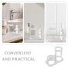 GANAZONO Dental Flosser Holder and Space-Saving Design Water Flosser Tip Storage Holder White Plastic with Anti-Slip Construction Modern Minimalist for Countertop and Shower Use view 3