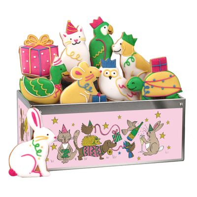 Biscuiteers Birthday Party Animals Tin
