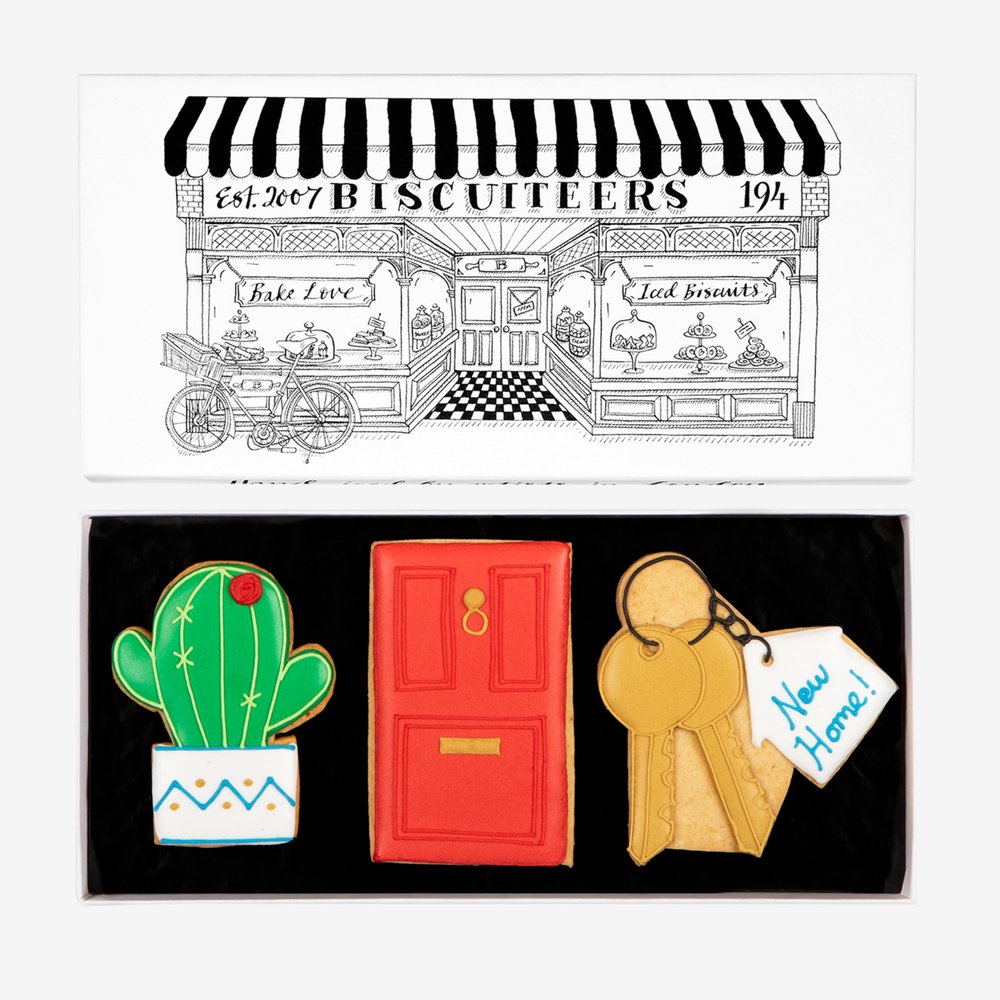 Biscuiteers New Home Letterbox Biscuits