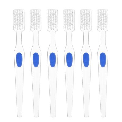 FRCOLOR 6pcs Denture Cleaning Brush Double Sided Portable for Partial Dentures Retainer Toothbrush Cleaner Gentle False Teeth
