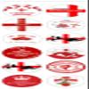 12 Pre-Cut St George's Day English Celebration Themed Edible Wafer Paper Cake Toppers Decorations view 2