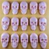 15 x Edible 3D 42mm Skulls, Skull icing toppers, cake cupcakes decorations T040 (Pearl Baby Pink) view 2