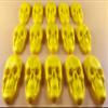 15 x Edible 3D 42mm Skulls, Skull icing toppers, cake cupcakes decorations T040 (Yellow Gold) view 1