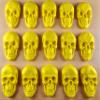 15 x Edible 3D 42mm Skulls, Skull icing toppers, cake cupcakes decorations T040 (Yellow Gold) view 2