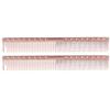 2 Pcs Pocket Combs, Stainless Steel Round Fine and Wide Tooth Combs for Barber Home, Women Men Cutting Styling for Hair and Beard (Rose Gold)