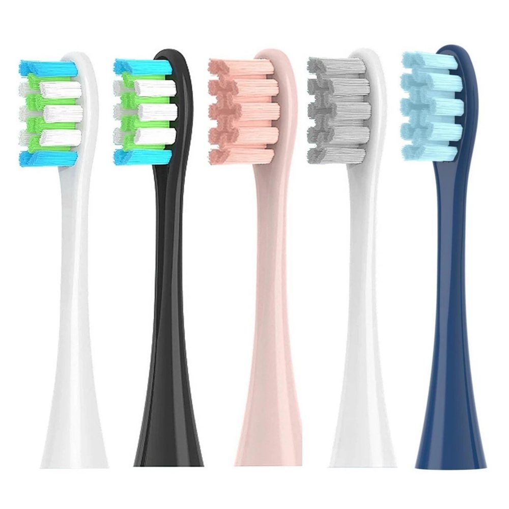 5PCS Replacement Brush Heads Compatible with Oclean Electric Toothbrush HeadsCompatible for Oclean Spark, Flow, X Pro, X Pro Elite Etc.(5 Colors)