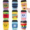 Potchen 9 Sets Teacher Appreciation Gifts Crochet Coffee Mug Cozy Teacher Gifts Bulk Holiday Cup Sleeves with Thank You Cards for School Office Back to School Graduation Party Favors Goodie Bag Filler view 1