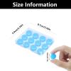 12 PCS Silicone Ear Plugs for Sleeping, Ear Plugs Silicone, Reusable Moldable Waterproof Noise Cancelling Earplugs for Sleep, for Sleeping, Travelling(Blue) view 2