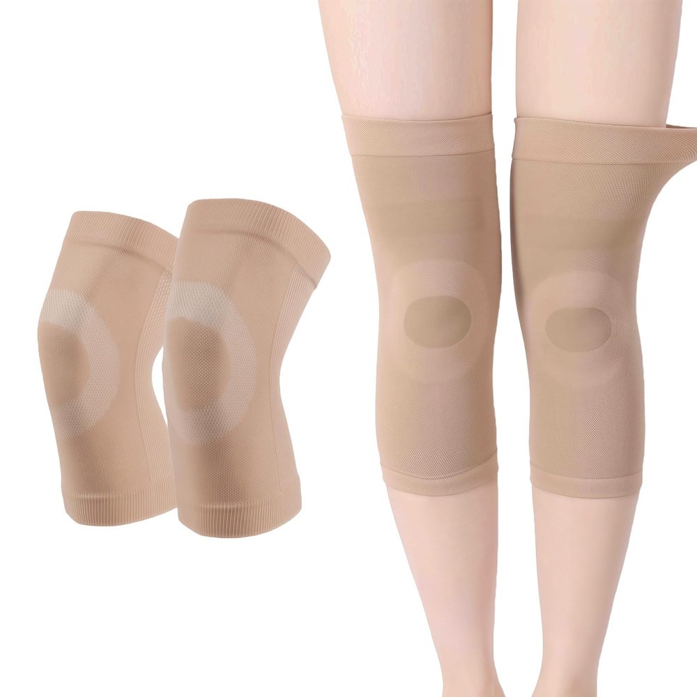 1 Pair Knee Brace,Breathable Knee Protection,Elastic Compression Knee Sleeves,for Knee Osteoarthritis,Anterior Cruciate Ligament Injuries,Knee Injury Recovery,Sports Activities,Running(Skin tone,S)