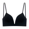 Bralettes For Women - French Deep V Low Cut Large Open Back U Shaped Back Seamless Underwear Small Chest Gathered Sagging Sexy Bra Without Steel Ring view 2