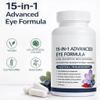 15 in 1 Advanced Eye Formula,All 3 Carotenoids, Lutein & Zeaxanthin, Bilberry Extract and Saffron view 2