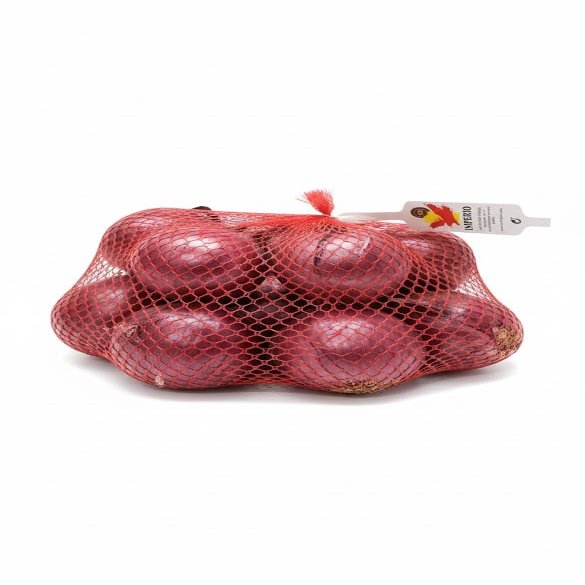 Mitram Fresh Red Onions 1kg Vibrant Purple-Red Skin & Crisp Texture Mild Sweet-Peppery Flavour Ideal for Salads Pickling & Caramelising Breathable Mesh Bag for Optimal Freshness