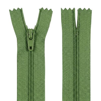 22" (55.9cm) Leaf Green Zip - Closed-End - Dressmaking, Sewing & Craft