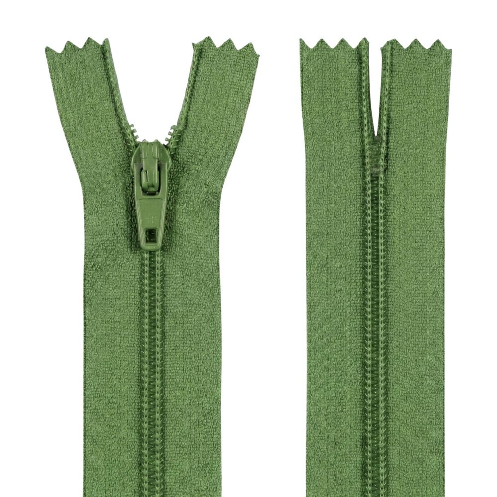 22" (55.9cm) Leaf Green Zip - Closed-End - Dressmaking, Sewing & Craft