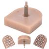 Respicefinem 10 Pairs High Heel Tips Replacement with -Slip Design for Women's Dress Shoes Beige, 21.5 x 23mm Shoe Heel Dowel Repair Accessories (613 Beige 19*20.5) view 2