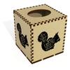 Azeeda Square 'Funny Squirrel Silhouette' Wooden Tissue Box Cover (TB00072245) view 1