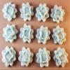 12 x Edible 3D 32mm Lotus Flowers icing toppers, cake cupcakes decorations T055 (Baby Blue) view 2