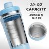 PROCHAIN Insulated Stainless Steel Protein Shaker Bottle, 20oz Metal Mixer view 4