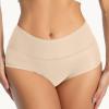 Pants Menstrual Underwear For Women Cotton Knickers Multipack With Leakproof Crotch For Heavy Extra Waist Trainer for Women Full Body (Light Yellow, XXXL) view 3