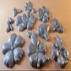 10 x Edible 3D 50mm Cherry Blossom Flowers icing toppers, cake cupcakes decorations T056 (Silver Sparkle) view 1