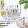 200 Pack Prepasted Disposable Toothbrushes Bulk Colorful Individually Wrapped Toothbrushes with Toothpaste for Travel Hotel Camping Donation Homeless Gift view 3