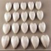 20 x Edible 3D 20mm Hearts icing toppers, cake cupcakes decorations T058 (Pearl White) view 1