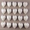 20 x Edible 3D 20mm Hearts icing toppers, cake cupcakes decorations T058 (Pearl White) view 2