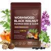 Wormwood Black Walnut Cloves 240 Softgels,18-in-1 6,600mg Equivalent Herbal Complex with Garlic, Oregano & Pumpkin Seed Digestive Support, Liver Detox & Daily Energy Formula view 1