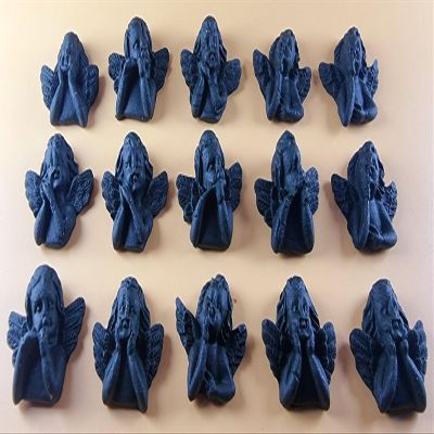 12 x Edible 3D 30mm Cherubs icing toppers, cake cupcakes decorations T061 (Black)