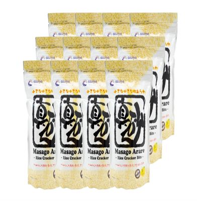 Rice Cracker Bits Masago Arare 300g (Pack of 12) | Japanese Crunchy Rice Snack Mix | Light & Savory Bite-Size Arare Crackers