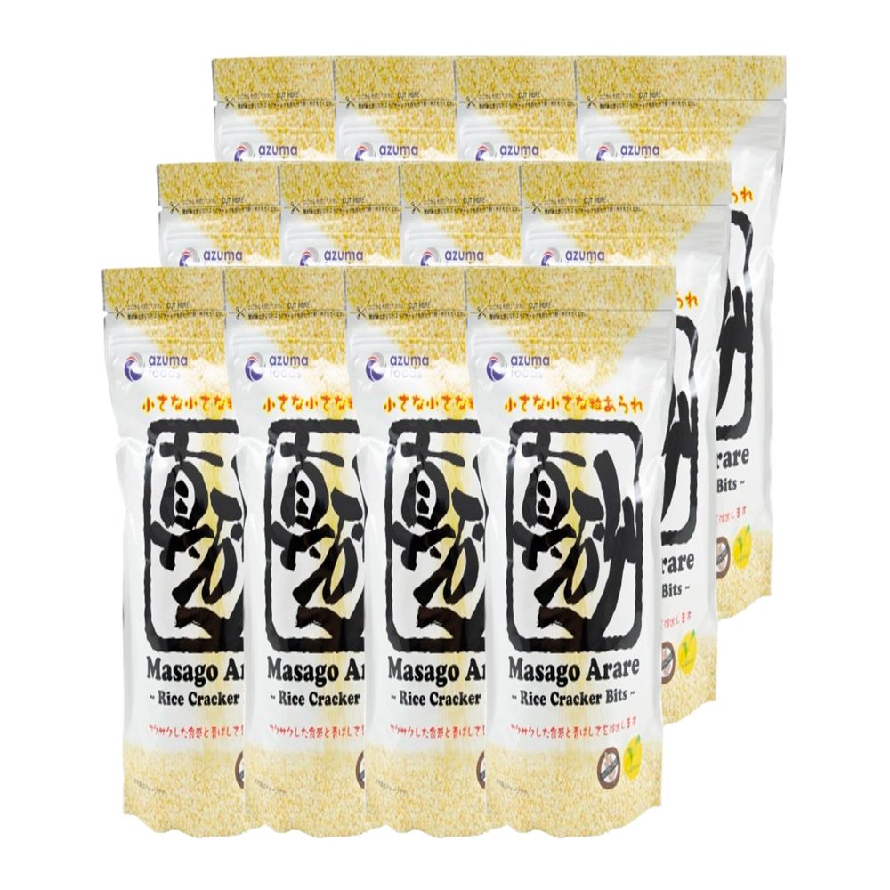 Rice Cracker Bits Masago Arare 300g (Pack of 12) | Japanese Crunchy Rice Snack Mix | Light & Savory Bite-Size Arare Crackers
