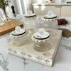 Doni Bomboniere Wedding 1 Piece Spice Rack with 4 Jars Anniversary Lid Written Name of Spices (Random Spices) Complete Original Cheap Gift Ideas view 4