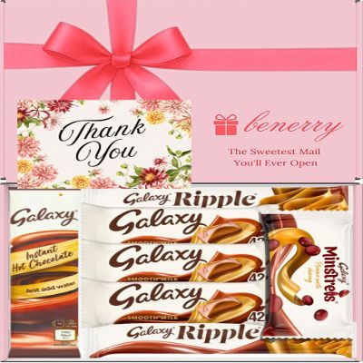 Benerry Chocolate Gift Box Hamper - 7 Treats Thank You Gift - Smooth Sweet Box of Chocolates