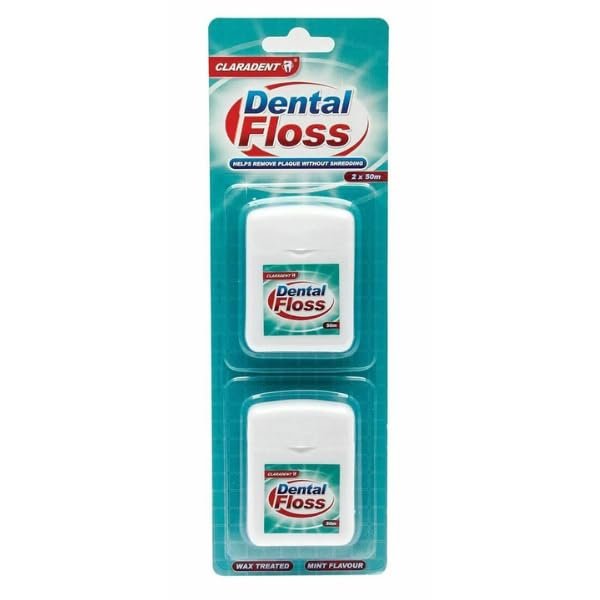 Dental Floss 2 50 m | Waxed Mint-Flavour Dental Floss, Easy-Glide Oral Care (1)