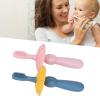 DGLDCSHUAI 2Pcs Baby Silicone Toothbrush Ultra Soft Bristles Safe Detachable Design Infant Silicone Training Toothbrush view 4