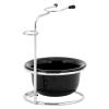Gcljlmy Shaving Bowl Stainless Steel Shaving Cup with Stand Portable Smooth Shaving Soap Cup Shaving Cup for Birthday Gifts for Men (Black) view 1