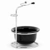 Gcljlmy Shaving Bowl Stainless Steel Shaving Cup with Stand Portable Smooth Shaving Soap Cup Shaving Cup for Birthday Gifts for Men (Black) view 4