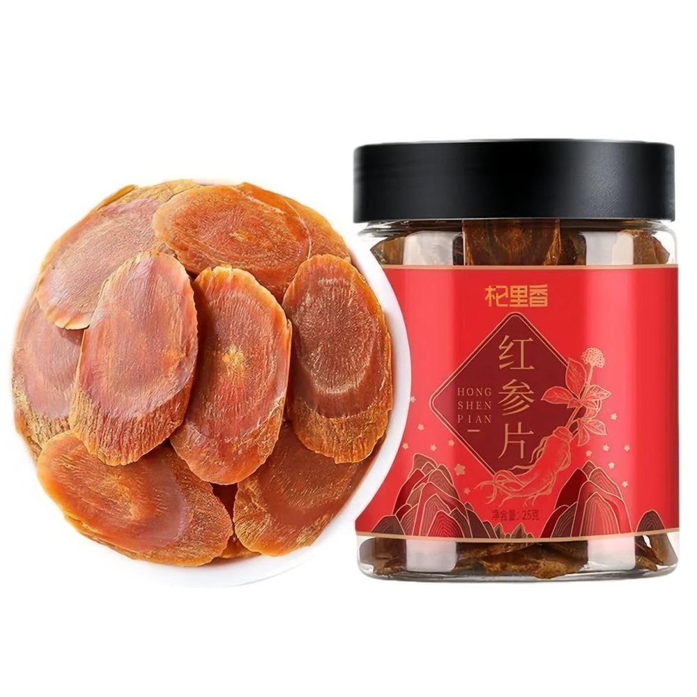 Red Ginseng Slices 25g- Premium Aged Sliced for Steeping/Drinking, Handpicked from Changbai Mountain, Traditional Craft