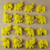 16 x Edible 3D 25mm Elephant Set, icing toppers, cake cupcakes decorations T071 (Yellow) view 2