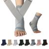 ABIRAM Foot Sleeve (Pair) with Compression Wrap, Ankle Brace For Arch, Ankle Support, Football, Basketball, Volleyball, Running (Gray, M) view 1