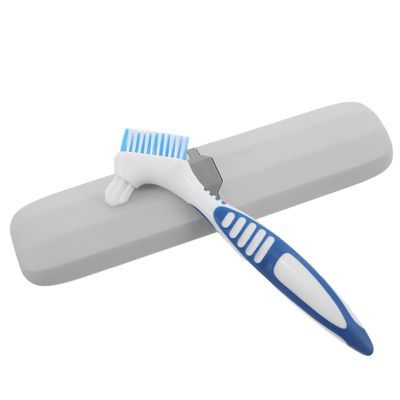 FOMIYES Denture Cleaning Toothbrush Aligner Brush Travel Case for Home Office Party Use Denture Cleaning Brush Travel Case