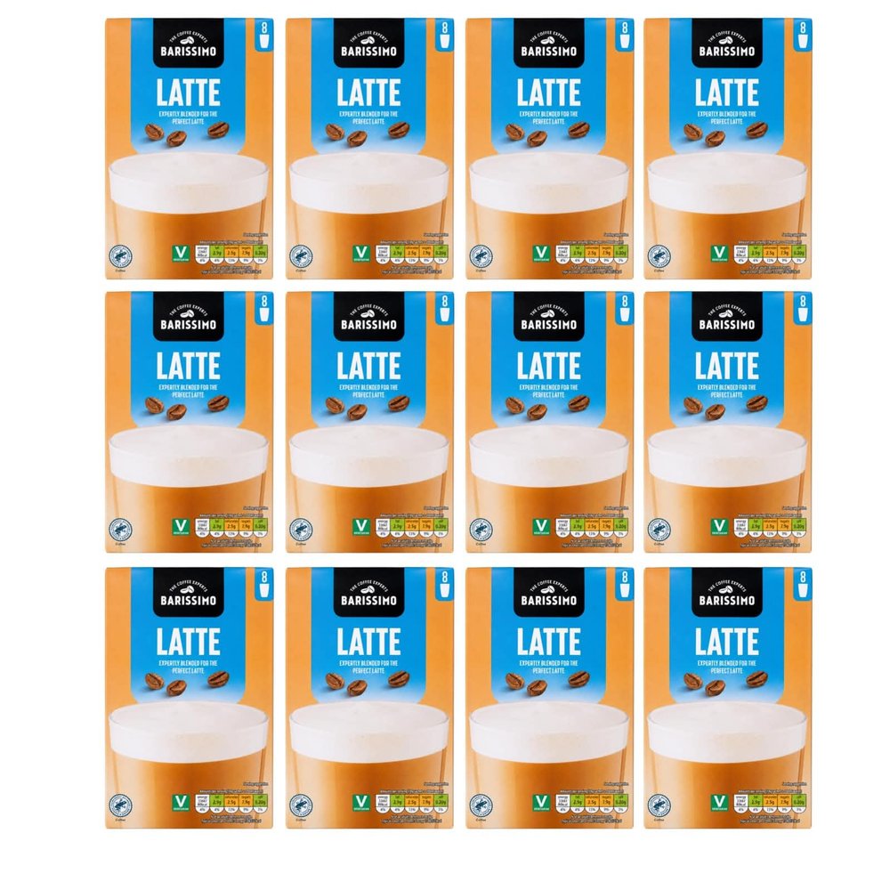 BARISSIMO Latte Frothy & Creamy Instant Coffee Sachets (12 Pack) | Lunexa Bundle