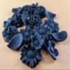 20 Piece Edible 3D Bouquet Flower set, icing toppers, cake cupcakes decorations T070 (Black) view 1