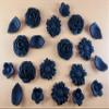 20 Piece Edible 3D Bouquet Flower set, icing toppers, cake cupcakes decorations T070 (Black) view 3