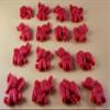 16 x Edible 3D 25mm Elephant Set, icing toppers, cake cupcakes decorations T071 (Red) view 1