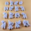 16 x Edible 3D 25mm Elephant Set, icing toppers, cake cupcakes decorations T071 (Grey Silver) view 1