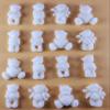 16 x Edible 3D 30mm Teddy Teddybear Set, icing toppers, cake cupcakes decorations T072 (Ivory) view 2